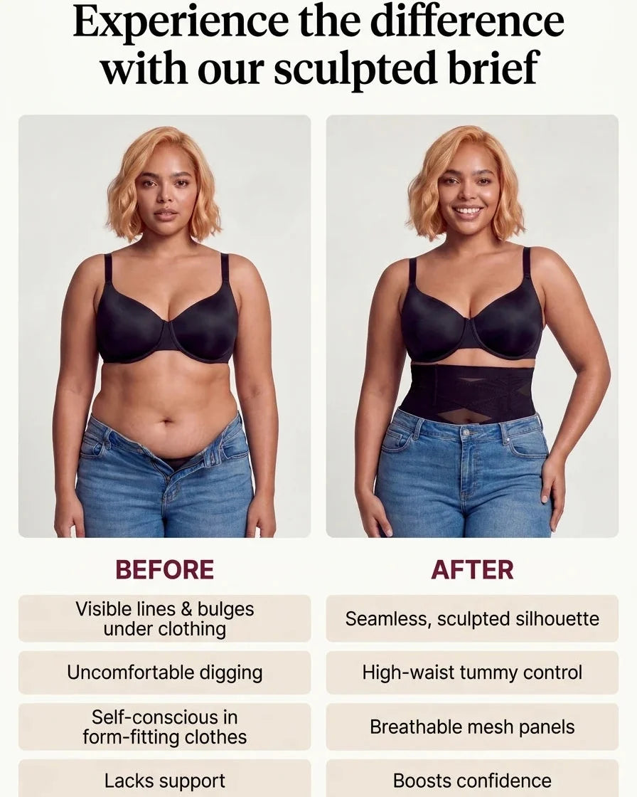 PLERIVA High Waist Tummy Control Shaping Briefs product view 3