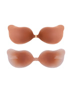 PLERIVA Adhesive Cleavage Lift Bra in Gravel Beige, outer cups and adhesive inner side