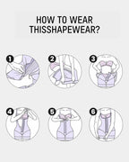 PLERIVA Extra Firm Full Body Post Surgery Shaper, step-by-step how-to-wear guide