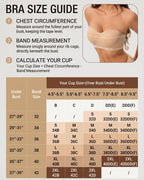 PLERIVA Molded Strapless Underwire Bandeau, bra size guide chart