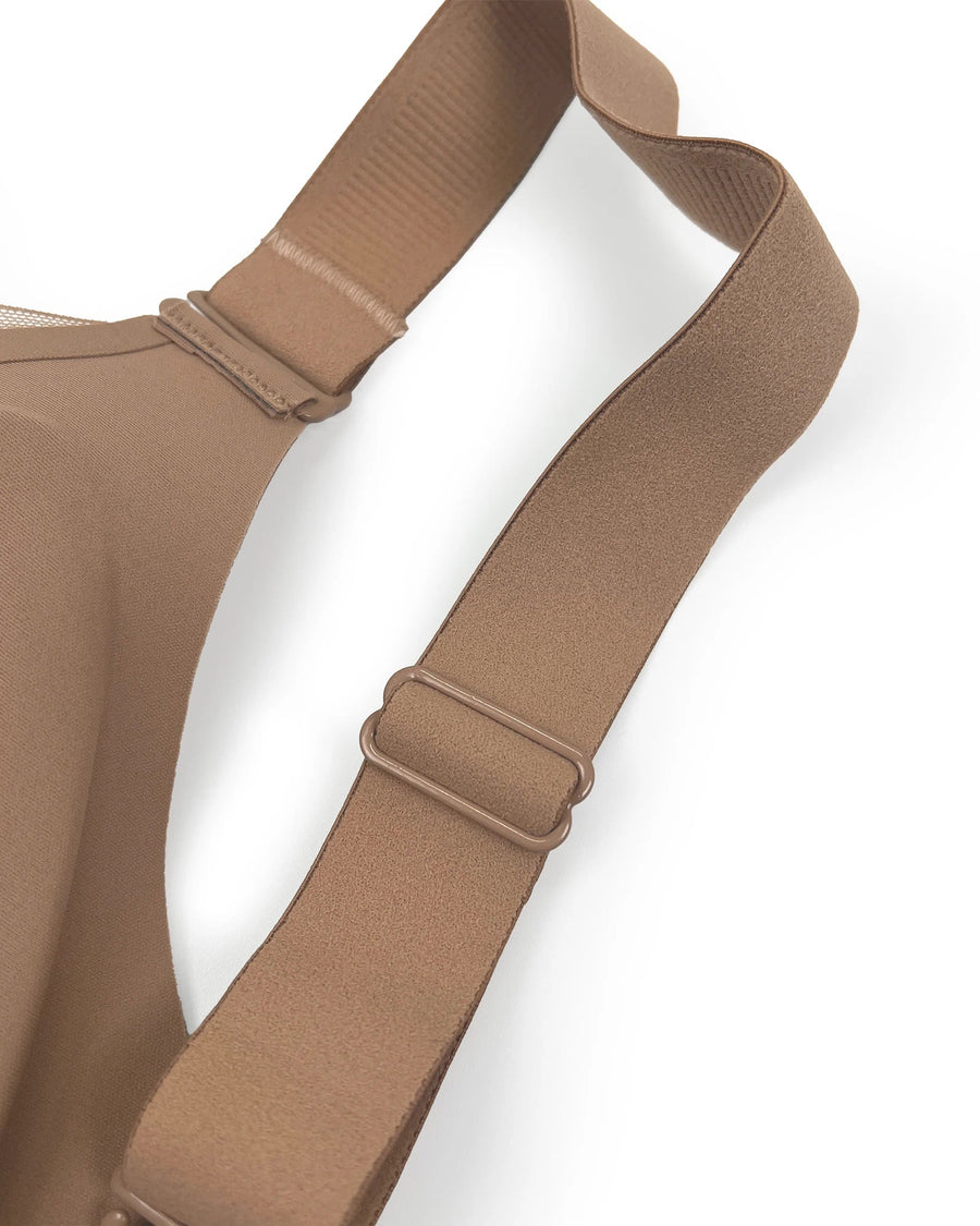 PLERIVA Seamless Mesh Wireless Plunge Lift Bra: Fully Adjustable Straps