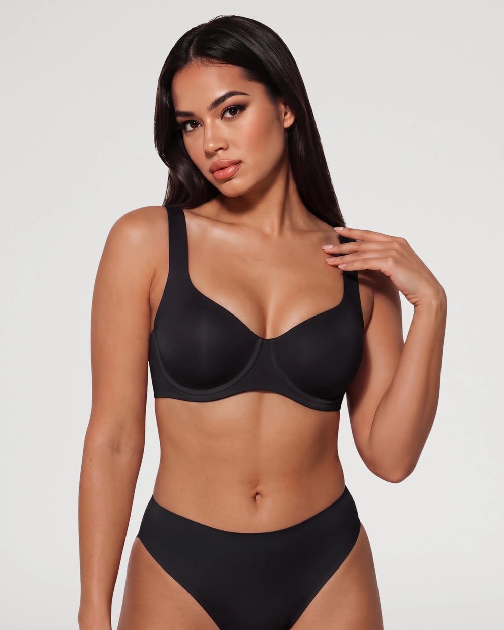 Seamless Unlined Underwire Balconette Bra