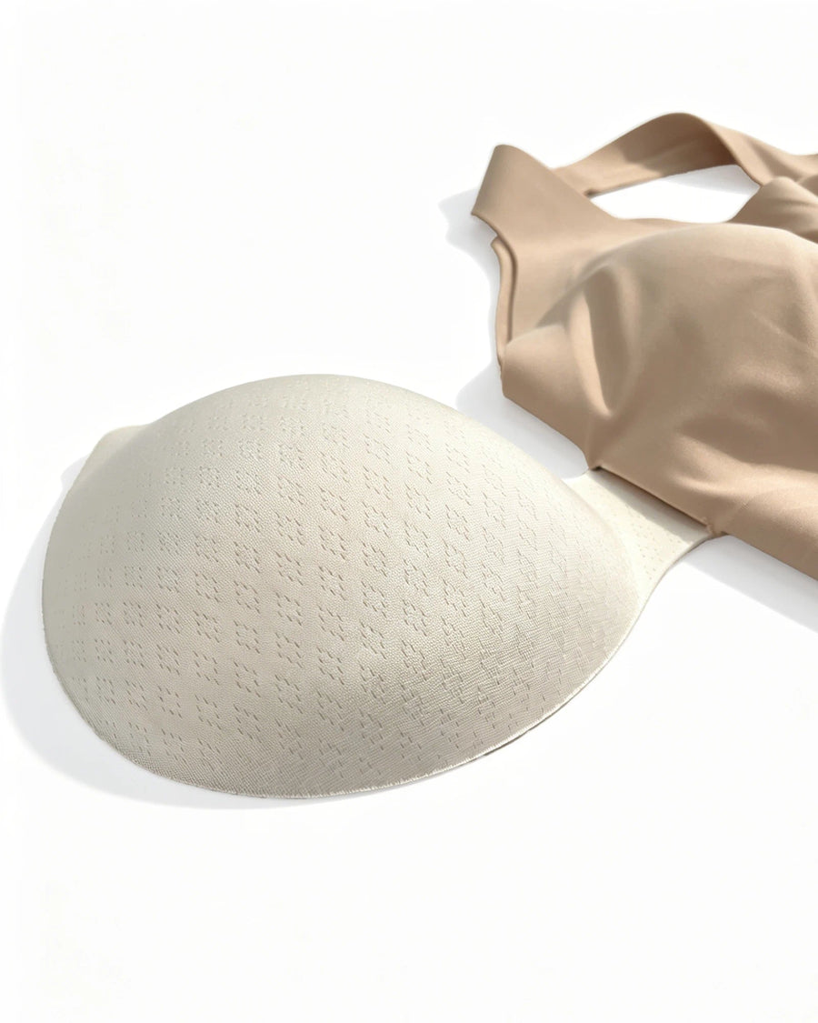 PLERIVA Smooth Back Full Coverage Wireless Bra: Pads You Can Remove