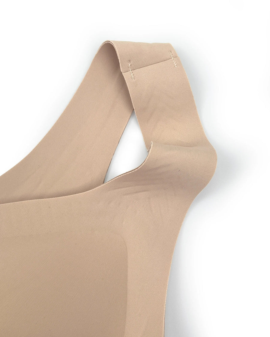 PLERIVA Smooth Back Full Coverage Wireless Bra: Wide, Supportive Straps