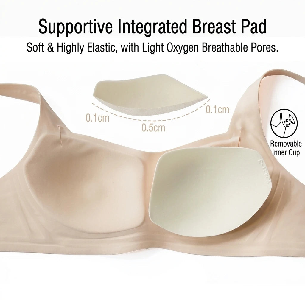 PLERIVA Square Neck Bralette and Panty Set: Soft, Breathable Cup Pads