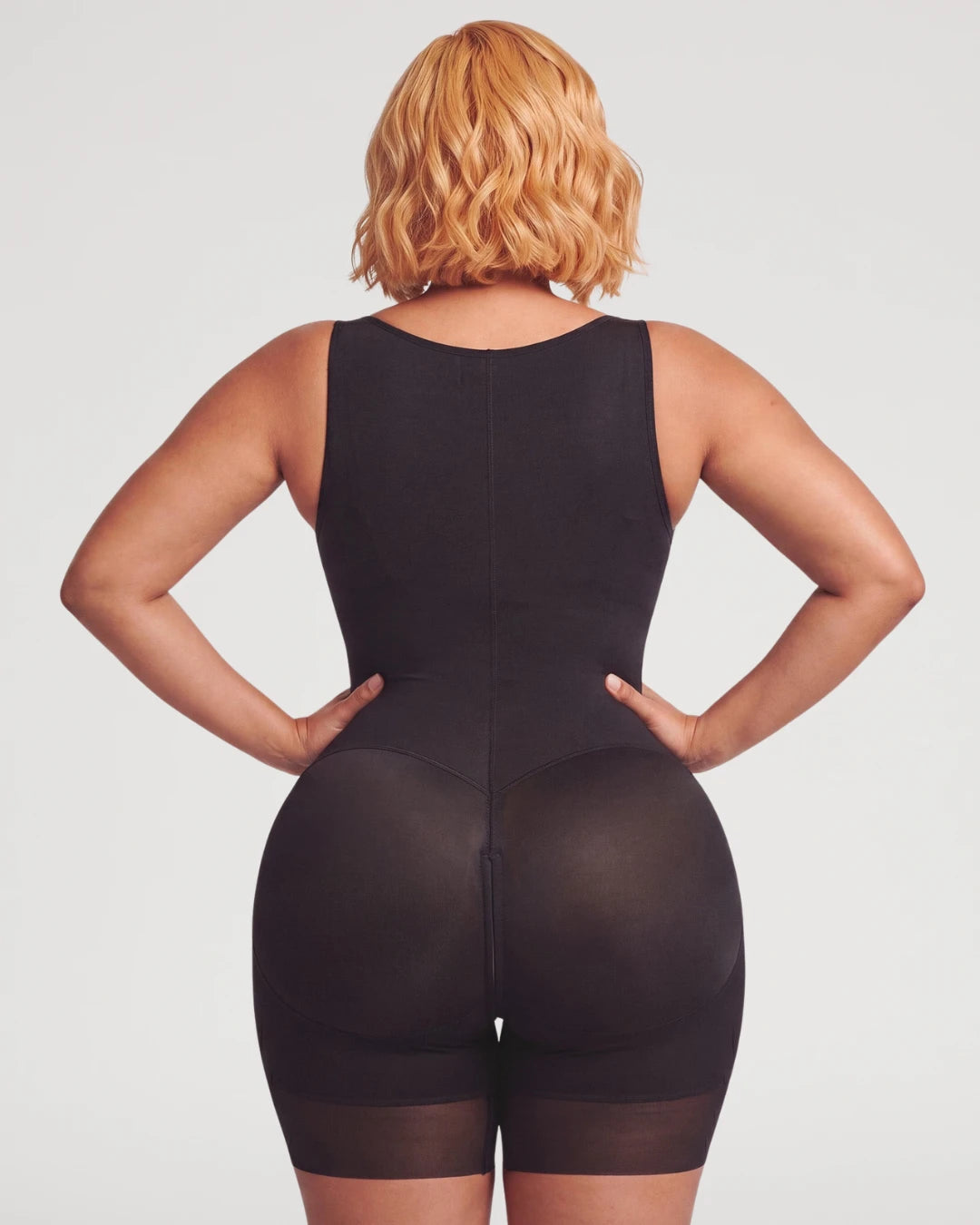 PLERIVA U-Neck Full Body Sculpting Faja in Black, back view