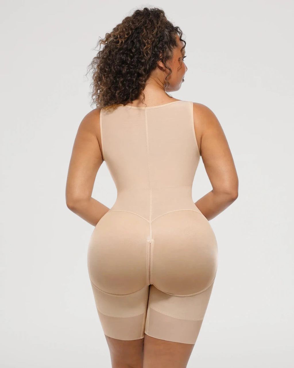 PLERIVA U-Neck Full Body Sculpting Faja in Nude, back view