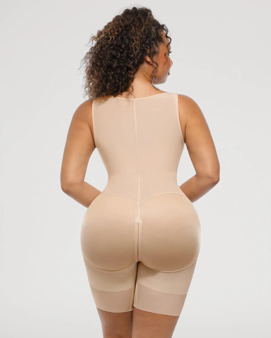 PLERIVA U-Neck Full Body Sculpting Faja in Nude, back view