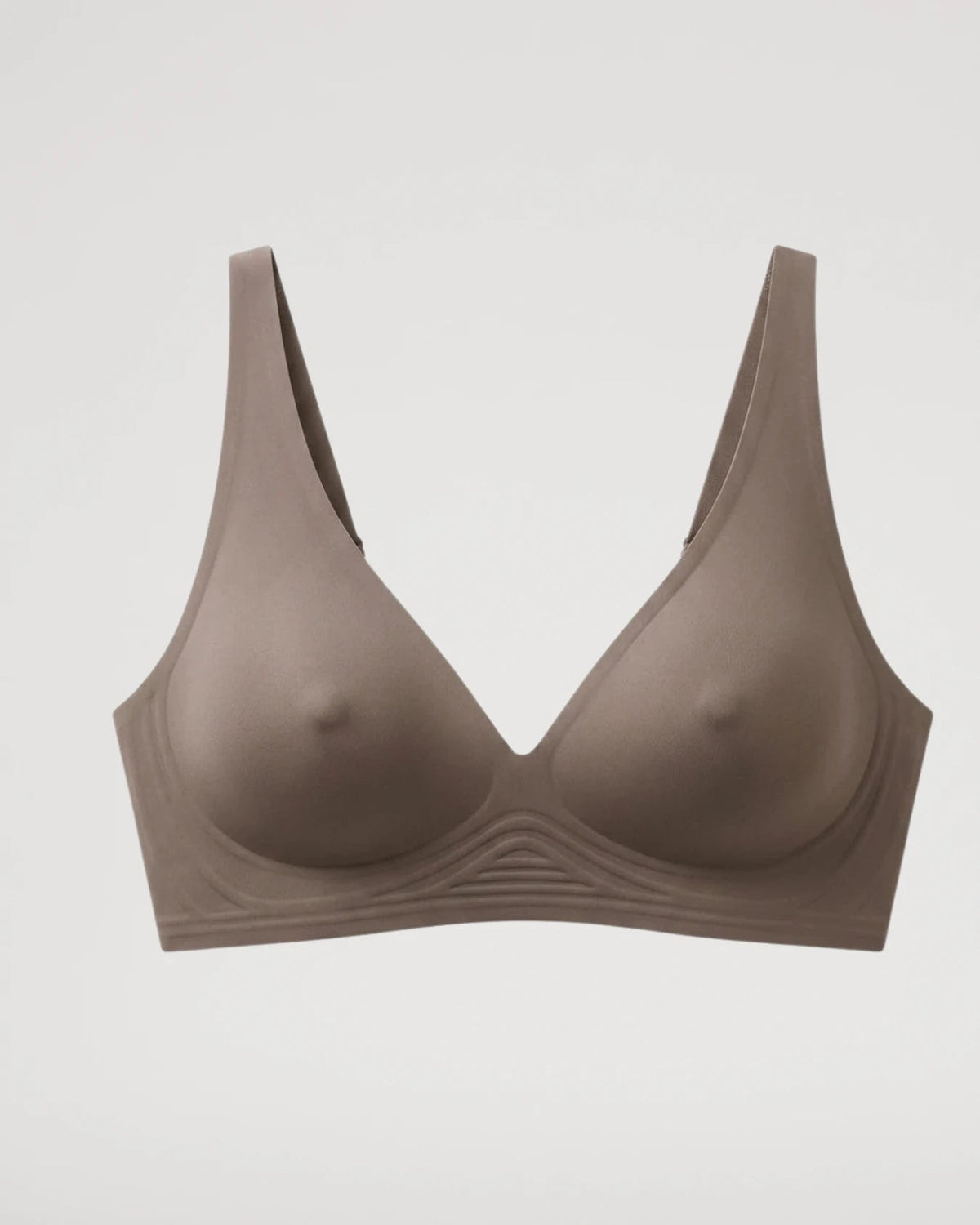 PLERIVA Wireless Contour Detail Lift Bra in Sea Fog, flat lay