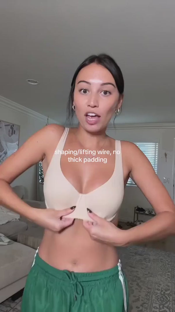 seamless unlined underwire balconette bra fit video