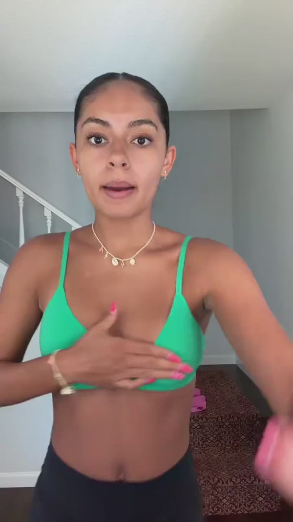 Unlined Wireless Plunge Bralette fit video