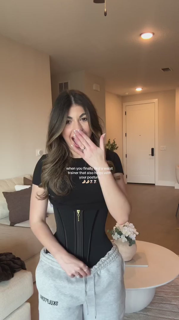 double waistband corset shaping vest fit video
