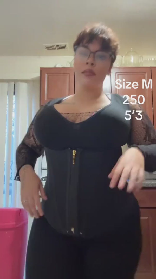 double waistband corset shaping vest fit video